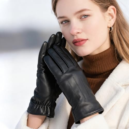 BISON DENIM Women's Sheepskin Gloves