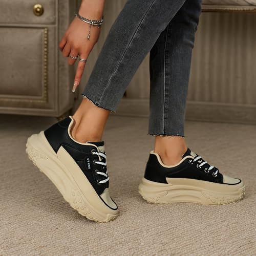 Women's Sports Shoes, Fashionable Lace Up Casual Shoes, Essential for Travel and Daily Life2
