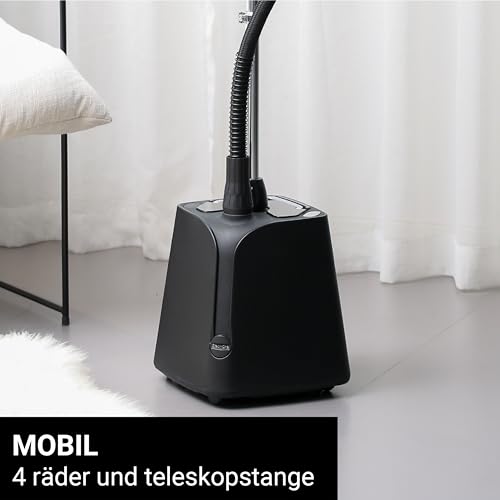 SteamOne - Vertikaler Steamer & Dampfglätter reise mit 1800W- 1,8 L Wassertank - Leicht zu bewegen mit 4 Antriebsrädern - 60s Aufheizzeit - Anti-Kalk-Ventil - Dreifacher Wärmeschutzschlauch- H18B