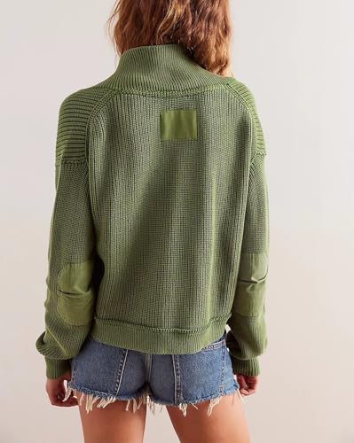 Image of Womens Cropped Cardigan Sweaters Y2k Open Front Cardigans Long Sleeve Oversized Fall Sweater Trendy