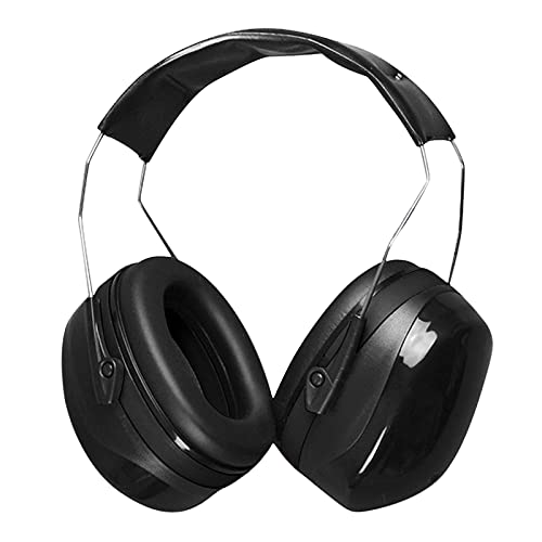 Ear Muffs Noise Protection Soundproof Earmuffs Hearing Protector Headphones Work Earmuffs Noise Cancelling Ear Defenders (BLACK)