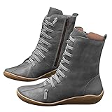 Dbzhuyn Women's Ankle Boots & Booties,Ankle Boots for Women Low Heel Black Fashion Womens Ankle Boots Casual Walking Short Boots Slip On Chunky Stacked Heel Western Combat Boots Fall Winter Boots