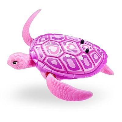 Robo Alive Robo Turtle Robotic Swimming Turtle (Orange + Blue) by ZURU Water Activated,  with Batteries, (2 Pack)