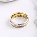 ANAZOZ Hers & Women's Ring for Love Titanium 18K Gold-Plated Wedding Engagement Band 6mm US Size 7