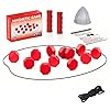 Desktop Magnetic Game Toy Magnetic Board Game Educational and Brain-Training Checkers Portable Board Perfect for Family Christmas Parties Gatherings Travel and Birthday Gifts. (Red)