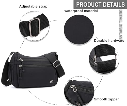 Wytidian Roomy Waterproof Crossbody Bag