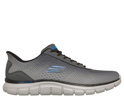 Skechers Herren Track REVNO Trainer, Charcoal Mesh/Synthetic/Gray Trim, 43 EU – Ansicht 6