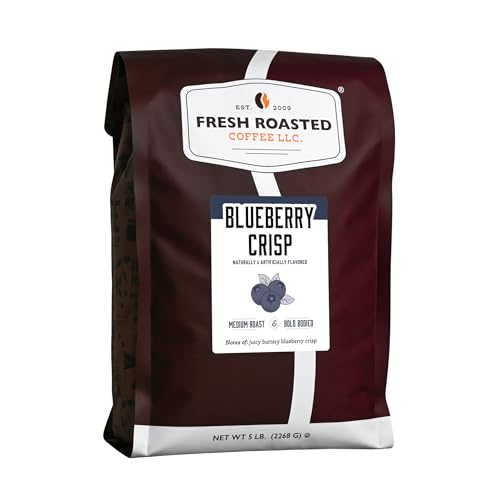 Fresh Roasted Coffee, Blueberry Crisp Flavored Coffee, 5 lb (80
