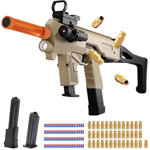 Bugrtey Two Modes Toy Gun Shell Ejecting Rifle with 80 Soft Bullets 40 Shells 2 Clips Soft Bullet Toy Guns Outdoor Shooting Games Christmas Halloween Birthday Gifts