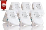 Upgraded 2017 Version - Childproof Cabinet Locks - 6 Piece Adhesive Lock Set to Secure Your Home - Today Get 100% Money Warranty - Safe Baby & Safe Cabinets, Doors, Storage - No Drilling & Keys Needed