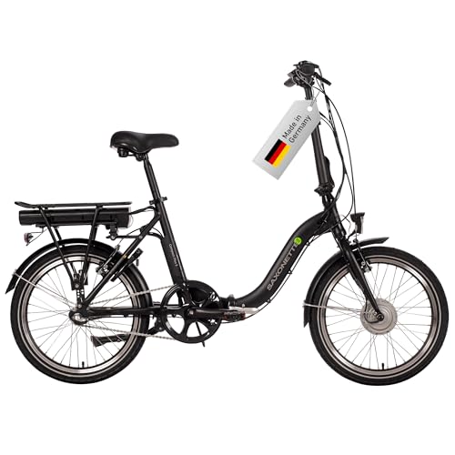 SAXONETTE E Bike Klapprad 20 Zoll mit Nabenmotor Rücktrittbremse und...