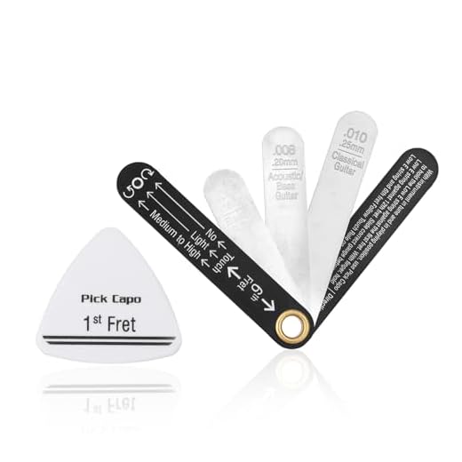 Medidor Precisión para Alivio Mástil Alma y Púa, Kit Configuración Guitarra Que Mide Acción Las Cuerdas y Curvatura Mástil para Bajos Acústicos Clásicos Eléctricos Herramientas Luthier