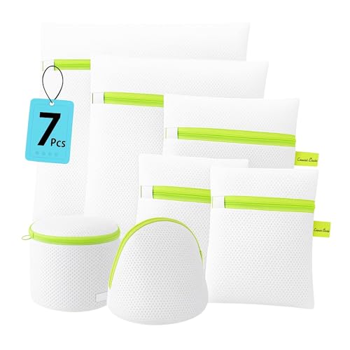 Image of inchCOSMIIC GREENS inch 7Pcs Mesh Laundry Bags for Delicates with Premium Zipper, Travel Storage Organize Bag, Clothing Washing Bags for Laundry, Blouse, Bra, Hosiery, Stocking, Underwear, Lingerie