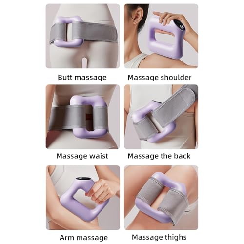 Masajeador Eléctrico Multifuncional de Baja Intensidad de Ruido para Todo el Cuerpo, con 5 Niveles de Intensidad, 3 Modos de Frecuencia y Cinturón Calentador, Diseño Ergonómico para Relajación miniatura 5