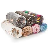 Allisandro 32 x 24 Inches Extra Softness Microplush Fleece Polyester Pet Blanket for Small Medium...