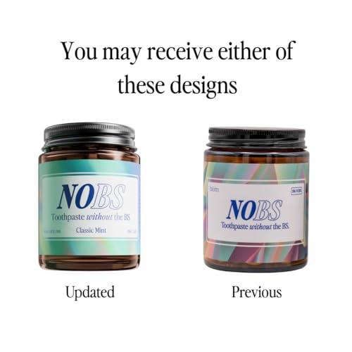 Image of NOBS (No Bad Stuff) Toothpaste Tablets - Nano Hydroxyapatite, Fluoride & Plastic Free, Eco & Travel Friendly - Remineralize with NHA (3 Month) (Pack of 2)