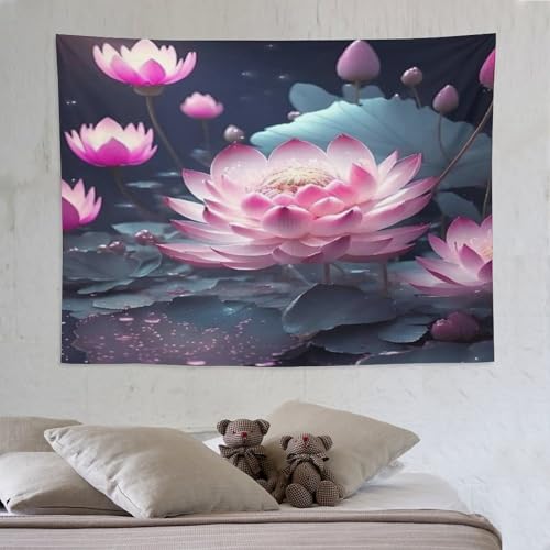 Tenture murale lotus PAZZK rideau decoration salon et deco chambre cocooning