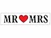 Produktbild SiDeSo® Autoschild MR Herz MRS Hochzeit Auto Hochzeitsauto