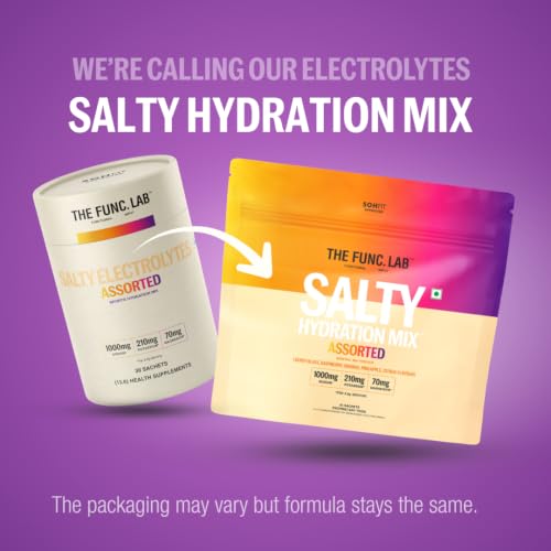 Image of The Func. Lab Daily Electrolytes - Assorted | 30 Sachets | Instant Hydration Powder with Sodium, Potassium, Magnesium | Sugar-Free, No Preservatives | Instant Energy, Performance & Recovery Drink
