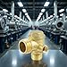 3-Port Brass Air Compressor Check Valve - Heavy-Duty Pneumatic Replacement Part with Leak-Proof Design for Central Pneumatic Compressors, Industrial Repair