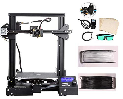 Image of WOL 3D Creality Ender 3 Pro 2023 Model 3D Printer with 2 PLA Filament and high Power Laser Kit - Surface Plate and ul Certified Power Supply, 8.6 x 8.6 x 9.8-inch
