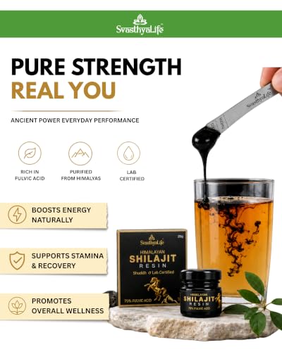 Image of Pure Himalayan Shilajit Resin 20 g | 75% Fulvic Acid Rich | Boost Muscle Growth & Stamina I 100% Ayurvedic