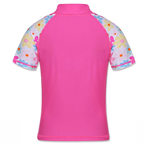Image of TFJH E Girls Short Sleeve Swimsuit Two Piece Swimwear UPF 50+ UV 3-12 Years