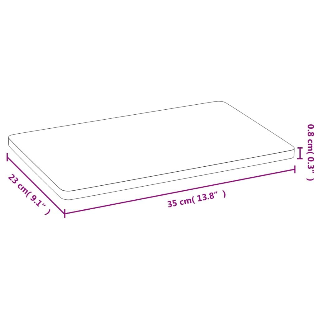 6er Set Frühstücksbrettchen Bambus 35x23x0,8 cm Servierbretter Holz für Küche Frühstück