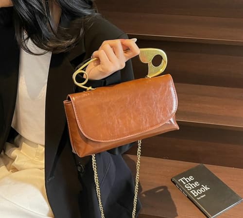 2025 Trendy Tote Bag Womens Paper Clip Small Top Handle Purse Hobo Clutch Faux Leather Crossbody Bag Shoulder Handbag Purse3