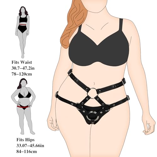 Strap On Umschnalldidos Sex Spielzeug für Frauen Paare Lesben Manner, Hohe Taille BDSM Umschnall Leder Harness Sexgeschirre, Pegging Spiele Sextoy Bondage