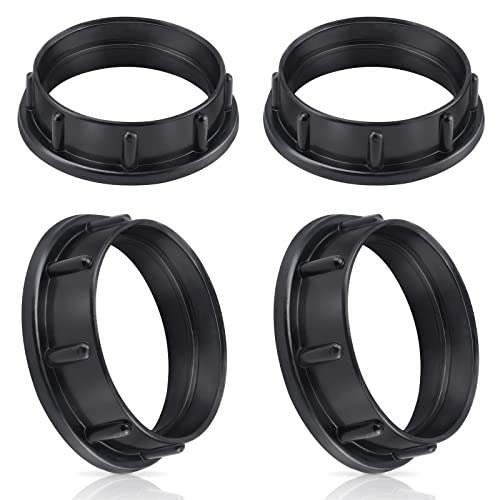 Image of DiCUNO E26 Lamp Shade Rings, Black Light Socket Shade Ring, Aluminum Lamp Retainer Replacement for Glass Light Fixture Porcelain Socket, Threaded Diameter 1-1 /2 Inch (39mm), 4-Pack