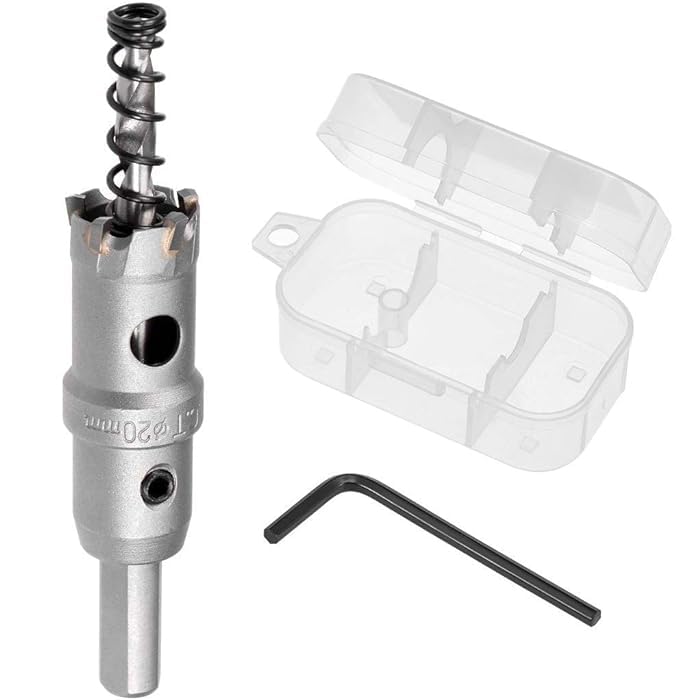 Versa-Mart 20mm TCT Hole Saw - Tungsten Carbide Tipped Cutter for Stainless Steel, Metal Plate, Aluminum