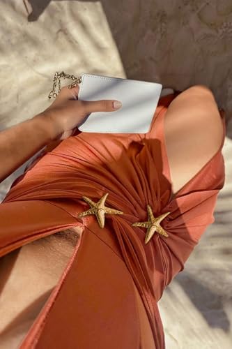 Womens 2 Piece Swimsuit Sexy V Neck Backless Halter Starfish Splited Skirt Cover Up Swimwear Sets Vacation Beachwear3