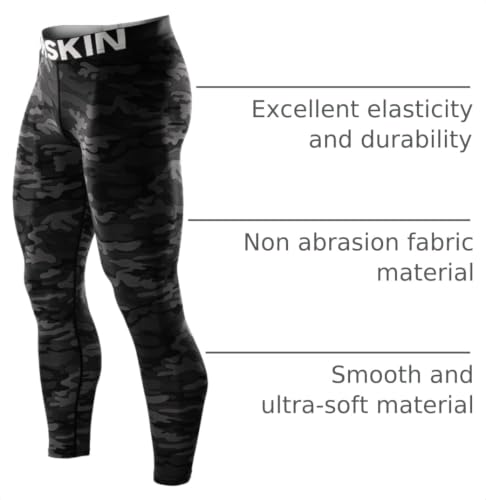 Image of DRSKIN Men's Compression Pants (5 /4 /3 Pack) Quick Dry Tights Leggings Sports Baselayer Running Gym Workout