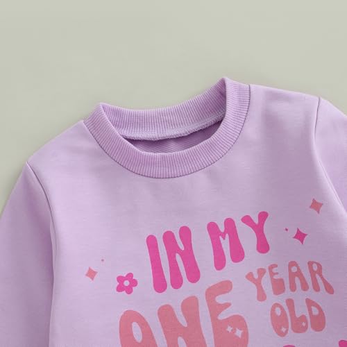 Baby Girl First Birthday Outfit In My One Year Old Era Sweatshirt Pants Set #TOP27