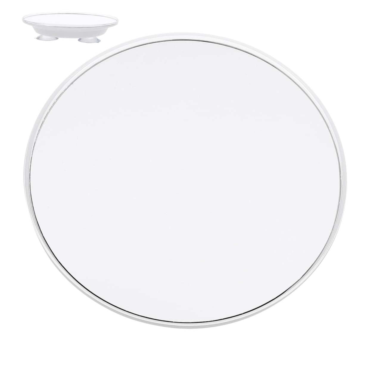 SHERCHPRY 5 Piezas Espejo de vanidad con Ventosa Aumento del Espejo del baño aumentador Lupa para de Maquillaje montado en la Pared de Maquillaje de baño de Plata
