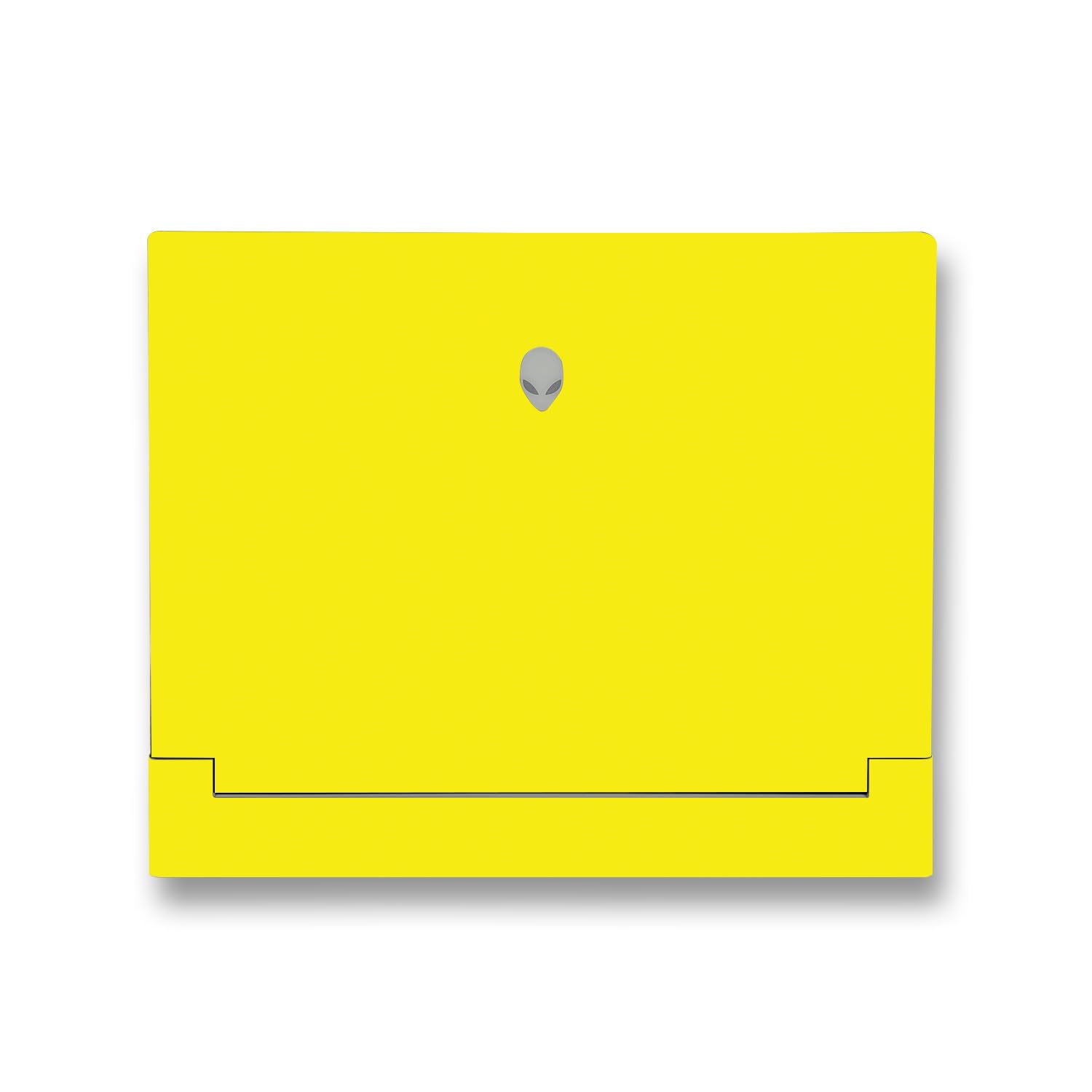 MightySkins Skin Compatible with Alienware X14 R2 (2023) Full Wrap Kit - Solid Yellow | Protective, Durable, and Unique Vinyl Decal wrap Cover | Easy to Apply &amp; Change Styles | Made in The USA