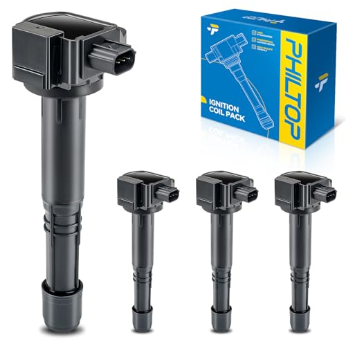 Image of PHILTOP UF712 Ignition Coil Packs Fits for Honda 2013-2017 Accord 2.4L, 2015-2016 CR-V, 2017-2019 CR-V 2.4L, Acura 2016-2022 ILX, 2015-2020 TLX 2.4L