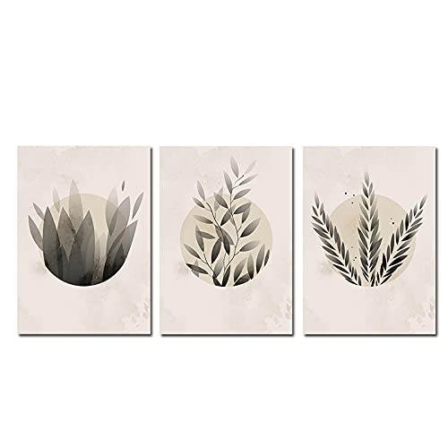 Toile peinture plantes noires 60x80cm pour créer un salon design et chaleureux