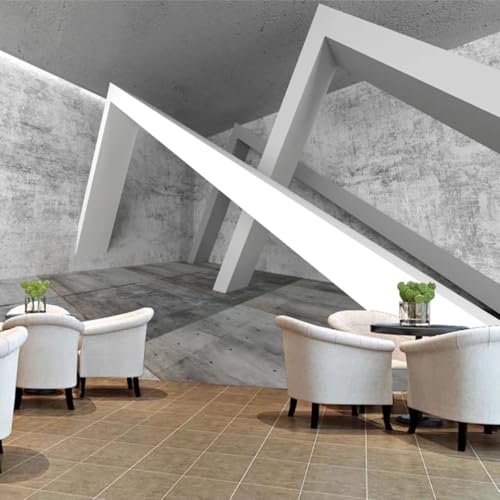 Papier peint effet béton 3D autocollant salon chambre - 3