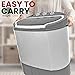 Pyle Portable Washing Machine - Twin Tub 11Lbs Capacity, Compact Mini Laundry Washer (7.7 Lbs) & Spinner (3.3 Lbs) with Timer Control - Perfect for Home, Apartment, Camping, RVs and Dorms (Grey)