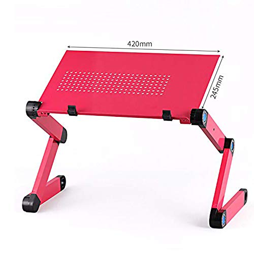 Laptopständer Tablett verstellbar faltbar Bett Tisch Schreibtisch Notebook Ständer Aluminiumlegierung tragbar Bett Tablett Buchständer für Ultrabook