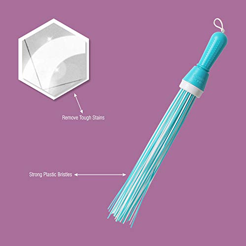 Image of Classy Touch Kharata Broom Plastic Hard Bristle for Home, Washroom, Bathroom, Kitchen Multipurpose Use(Size 52 cm, Colour Aqua Blue) 60 Plastic Sticks