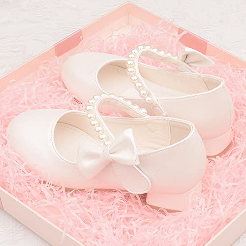 Toddler Girls Mary Janes Shoes Low Heel Ballet Flats Wedding Party Bowknot Girls Dress Shoes for Kids Back to School Shoes4