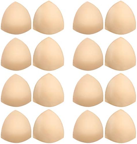 Awpeye Bra Pads Inserts 8 Pairs, Bra Cups Inserts, Removable Breast Enhancers Inserts for Women (Beige)