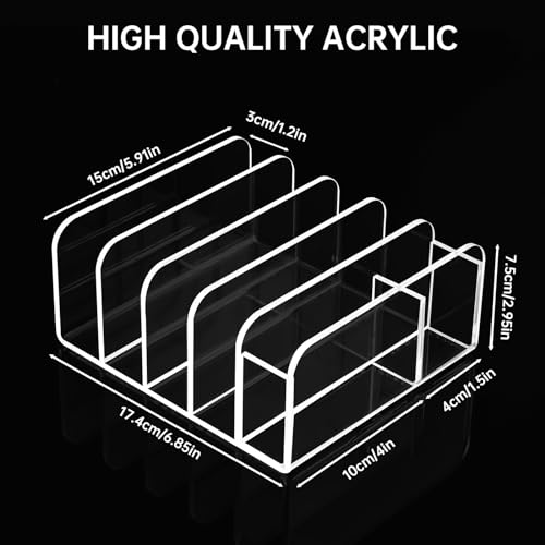 NiHome Clear Acrylic Letter Rack, Multipurpose Letter Holder and Organizer for Home, Office, and Classroom, Durable Anti-Slip Design for Efficient Space Utilization. - Cosy Home Interiors NiHome Clear Acrylic Letter Rack, Multipurpose Letter Holder and Organizer for Home, Office, and Classroom, Durable Anti-Slip Design for Efficient Space Utilization. - Image 7