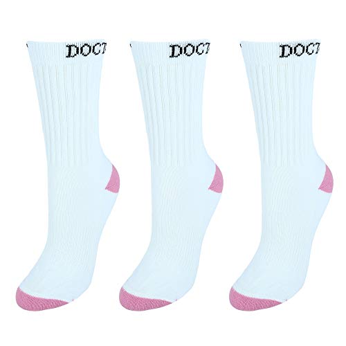 Women's Durable Crew Boot Socks (3 Pair Pack), Medium, White2