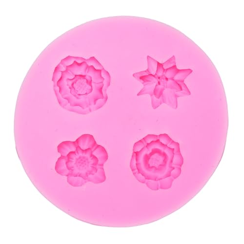 Molde de silicona para fondant diseño floral reutilizable miniatura 4