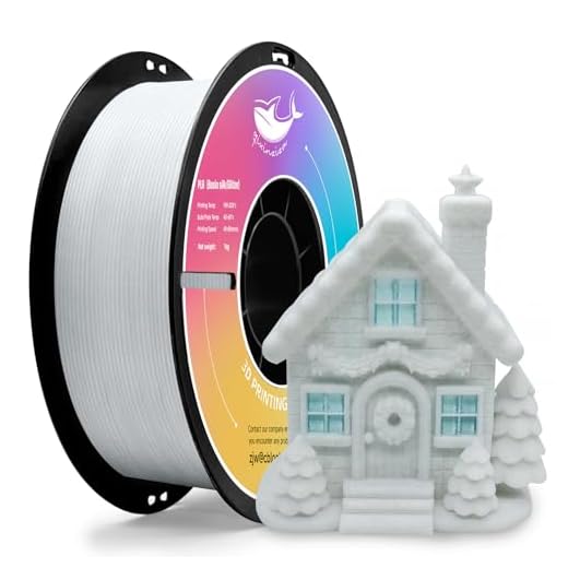 qixinziza PLA Plus 3D Printer Filament 1.75mm Dimensional Accuracy +/- 0.02mm, 1KG Spool (2.2 lbs), High Toughness, Print with Most FDM 3D Printers (PLA Glitter White)