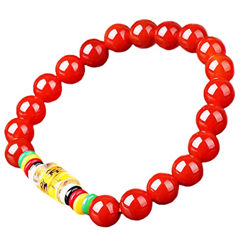 Bracelet feng shui protecteur en agate rouge contre les énergies